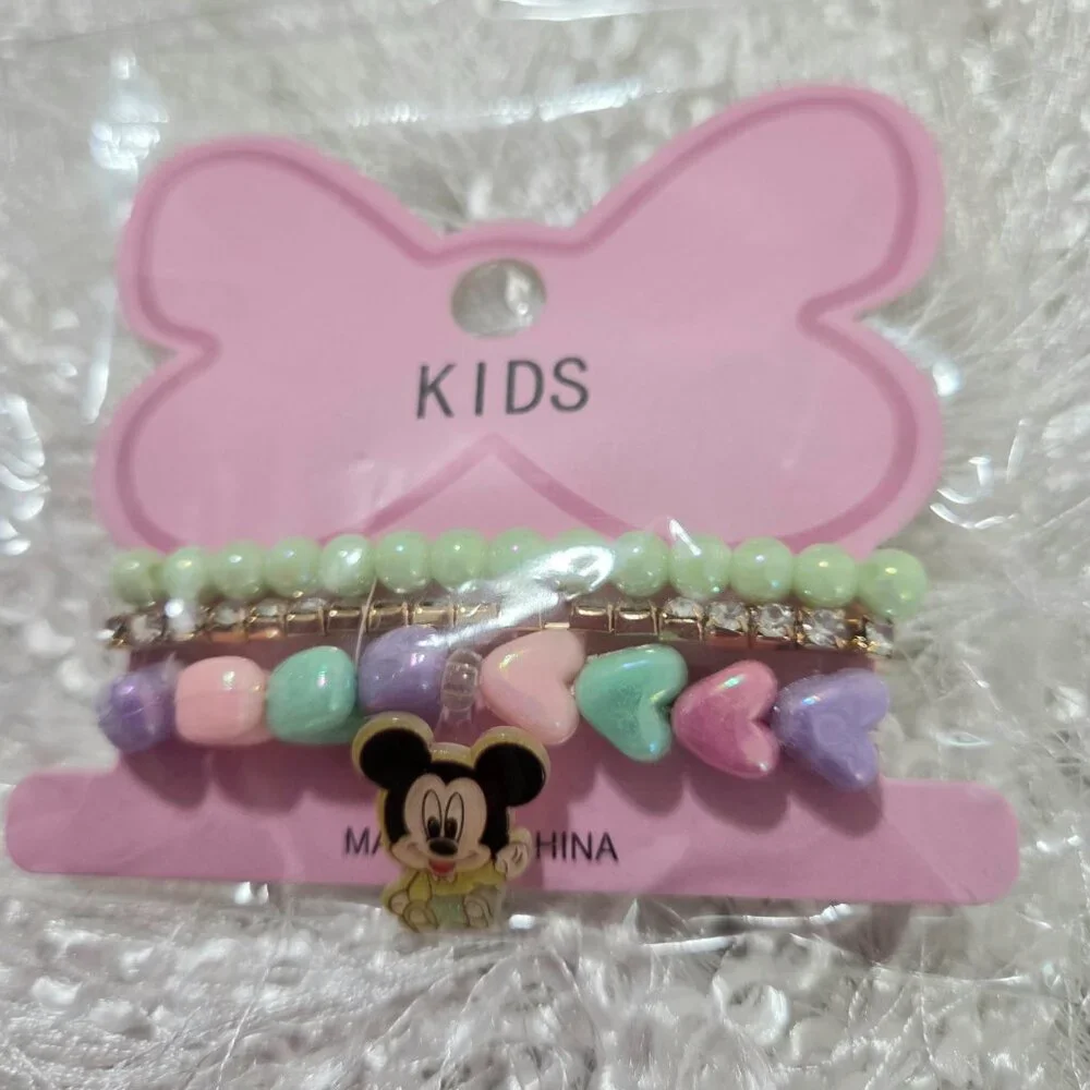 Kids Lot of 12 Minnie Style 3pcs Girl Bracelet Set